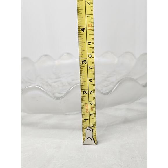 White Northwood Carnival Glass Peacock & Urn Large Bowl Ice Blue Cream Bowl 10in - Picture 9 of 9